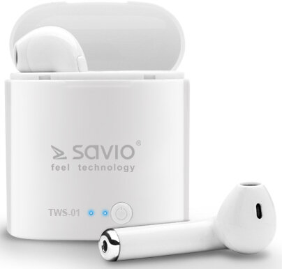 Słuchawki bezprzewodowe SAVIO TWS-01 Biały