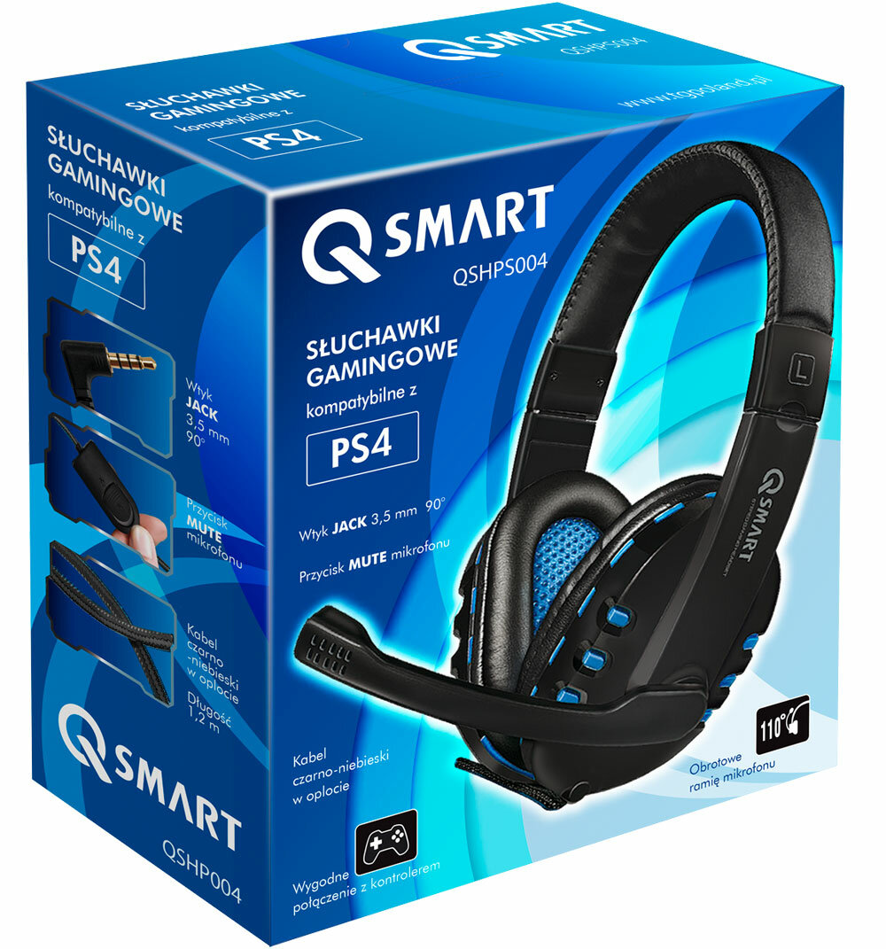 Zestaw słuchawkowy QSMART QSHPS004 do PS4