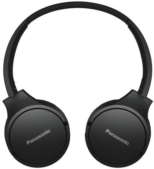 Czarne słuchawki z pałąkiem i nausznikami. Widoczna nazwa marki Panasonic.