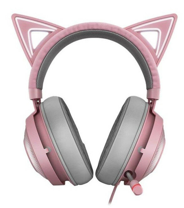 Słuchawki dla graczy RAZER Kraken Kraken Kitty Edition Quartz (RZ04-02980200-R3M1)