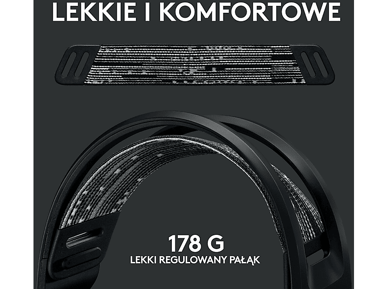 Logitech G733 Lightspeed Nauszne Czarny – zdjęcie 2