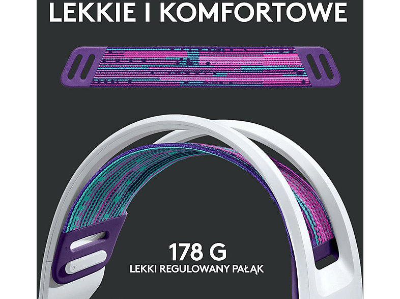 Logitech G733 Lightspeed Białe – zdjęcie 2