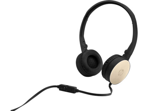 Słuchawki z mikrofonem HP H2800 Czarny-złoty