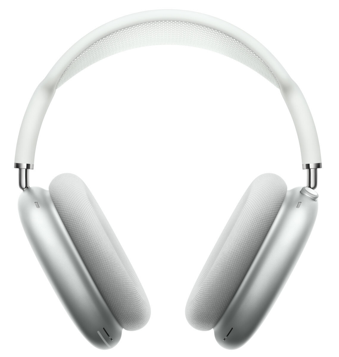 Białe słuchawki Apple. Słuchawki na białym tle.