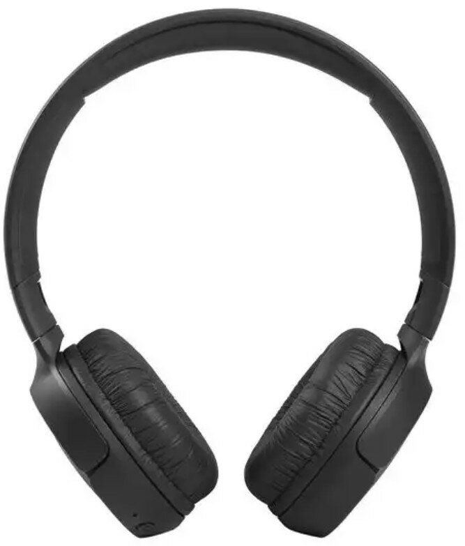 Czarne słuchawki z czarnym pałąkiem i nausznikami.