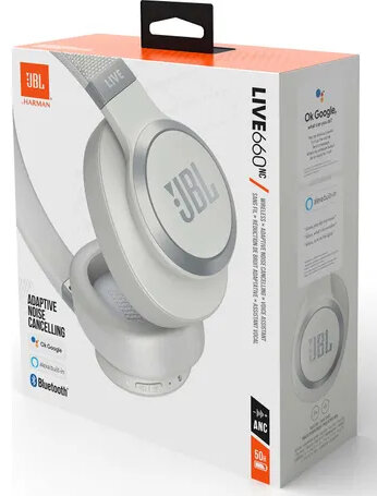 Słuchawki bezprzewodowe JBL Live 660BT ANC Biały