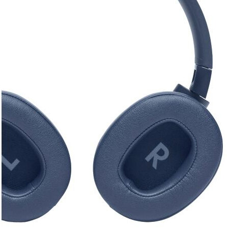 Dwie białe bezprzewodowe słuchawki douszne, pokazujące kształt i oznaczenie 'L'.