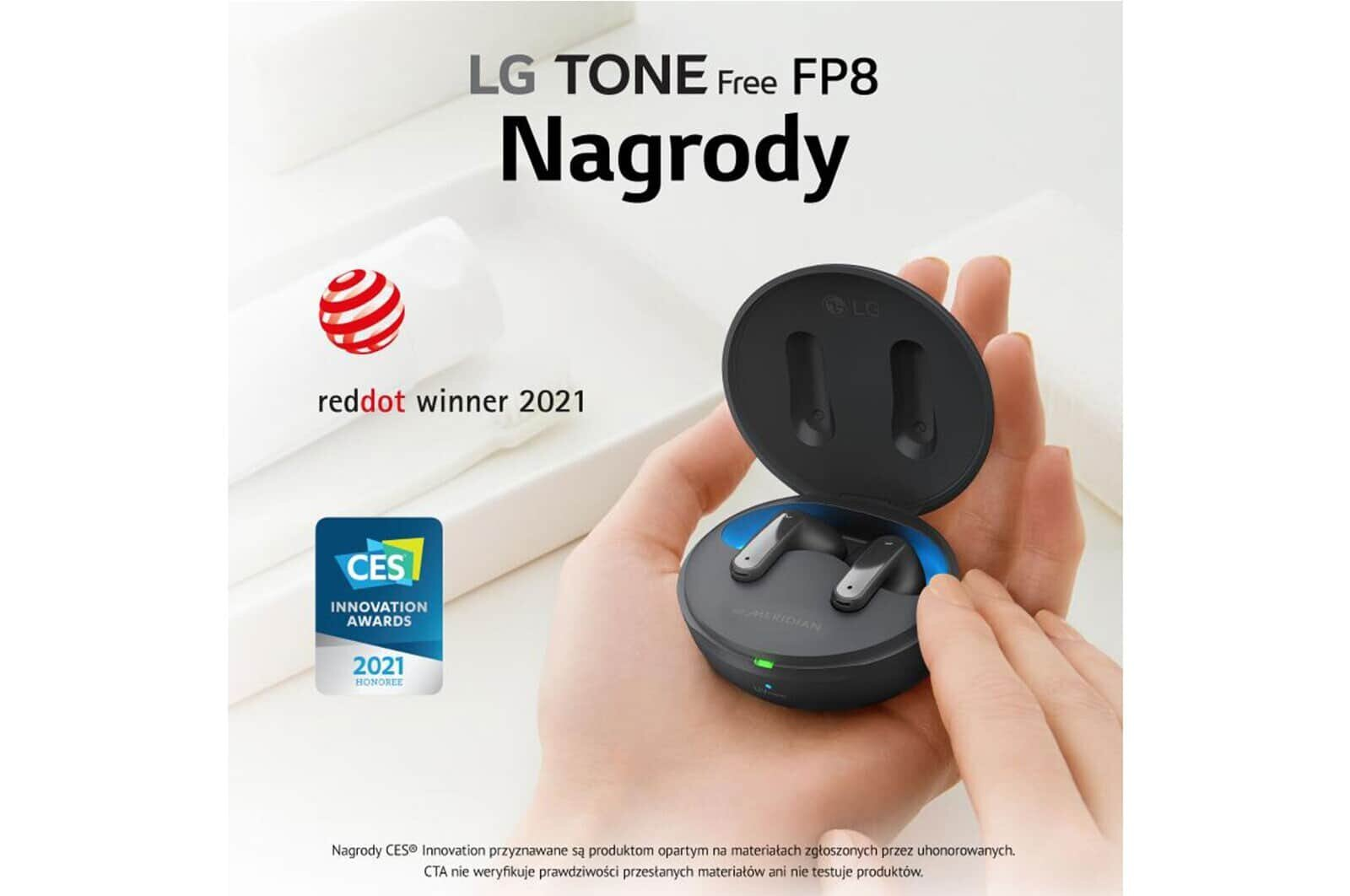 Słuchawki bezprzewodowe LG Tone Free FP8 UVnano Czarny
