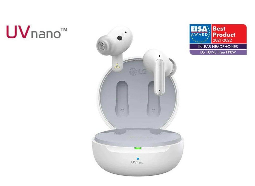 Słuchawki bezprzewodowe LG Tone Free FP8 UVnano Biały