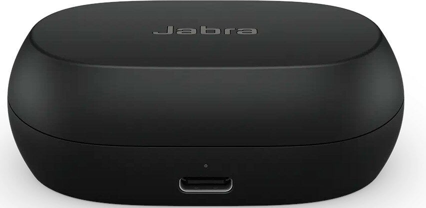 Czarne etui ładujące Jabra z portem USB-C.