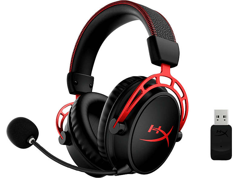 HyperX Słuchawki Cloud Alpha Wireless Gaming Headset Black/Red - 4P5D4AA – zdjęcie 2