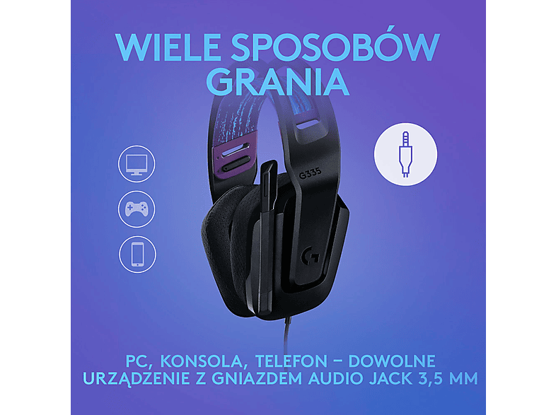 Logitech G335 czarny – zdjęcie 3