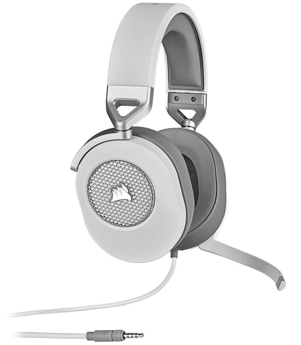Przewodowy gamingowy zestaw słuchawkowy CORSAIR HS65 Surround Biały CA-9011271-EU