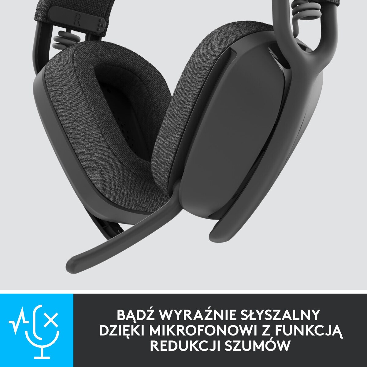 Słuchawki bezprzewodowe LOGITECH Słuchawki bezprzewodowe LOGITECH Zone Vibe 125 Grafitowy 981-001126 Grafitowy