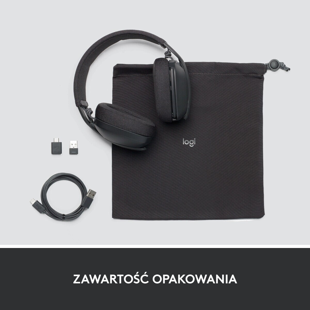 Słuchawki bezprzewodowe LOGITECH Słuchawki bezprzewodowe LOGITECH Zone Vibe 125 Grafitowy 981-001126 Grafitowy