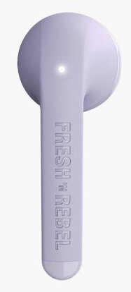 Jasnofioletowa słuchawka Fresh 'n Rebel. Ma białe światło.