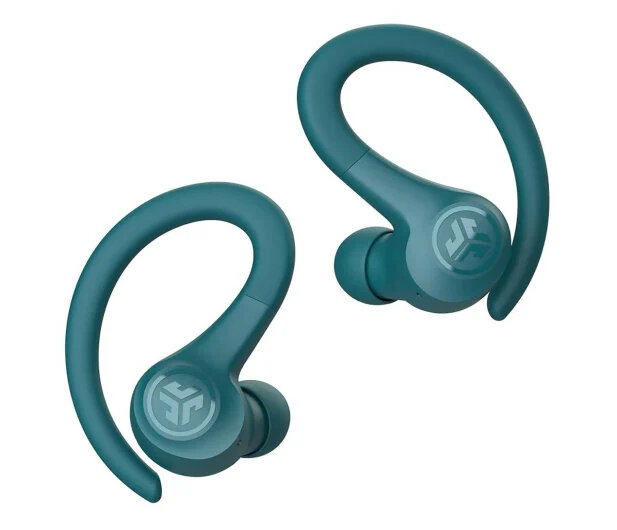 Turkusowe słuchawki JLab Go Air Sport.