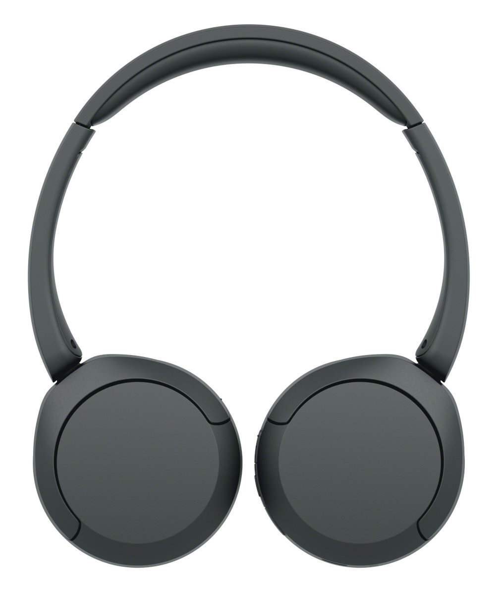 Ciemnoszare słuchawki, z okrągłymi nausznikami i łączącą je opaską.