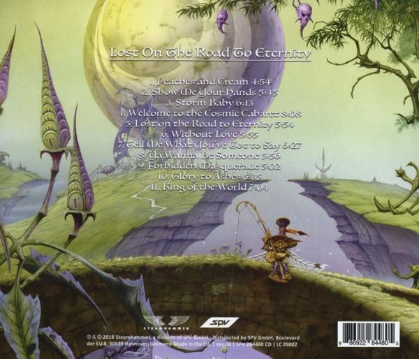 Albumcover mit Fantasy-Szene: Brücke, eine Fee beim Angeln, Mond am Himmel.