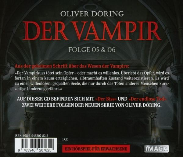 Buchcover von "Der Vampir" mit Text und Bildern, deutsche Ausgabe.