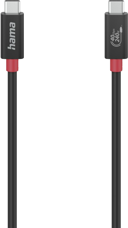 HAMA FIC USB 4.0 (Gen.3) Type-C összekötő kábel, 40Gbit/s, 5A, 1 méter (200779)