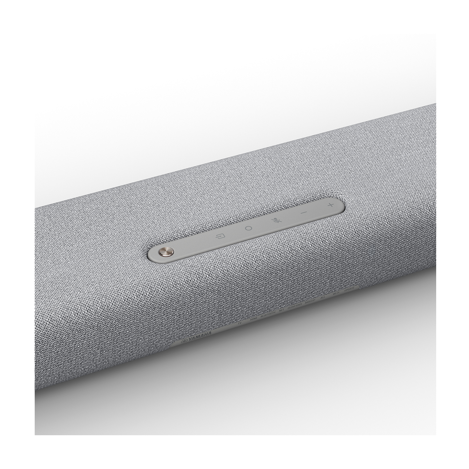 Soundbar con pulsanti. Tessuto sul corpo principale.