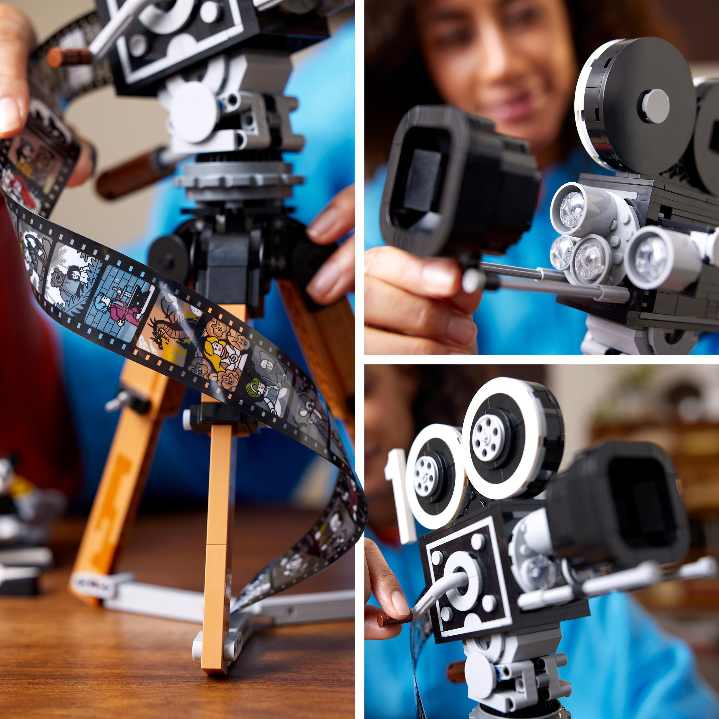 LEGO Disney 43230 Kamera – Hommage Bausatz, Disney Mehrfarbig Walt an