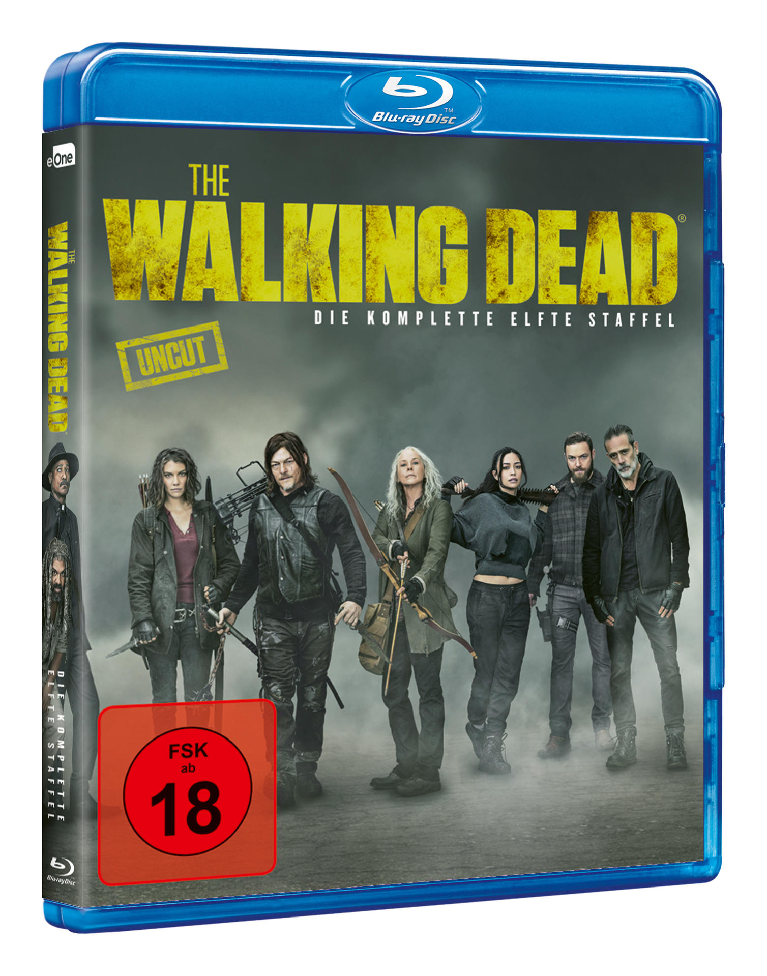Blu-ray-Disc-Hülle von 'The Walking Dead' mit Schauspielern. Der Titel ist auf Deutsch.