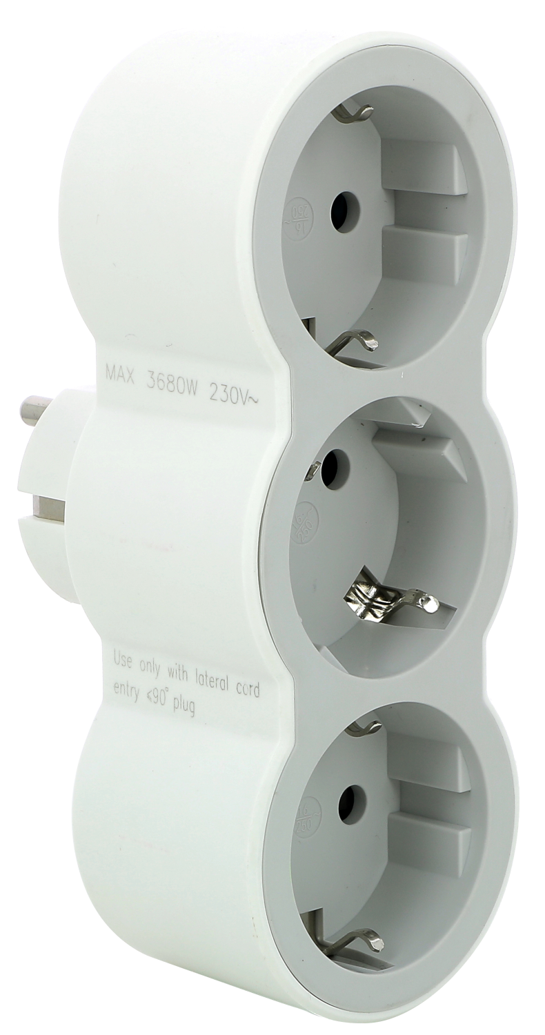 LEGRAND hármas 2P+F elosztó biztonsági zsaluval, 16 A, fehér-szürke (694518)