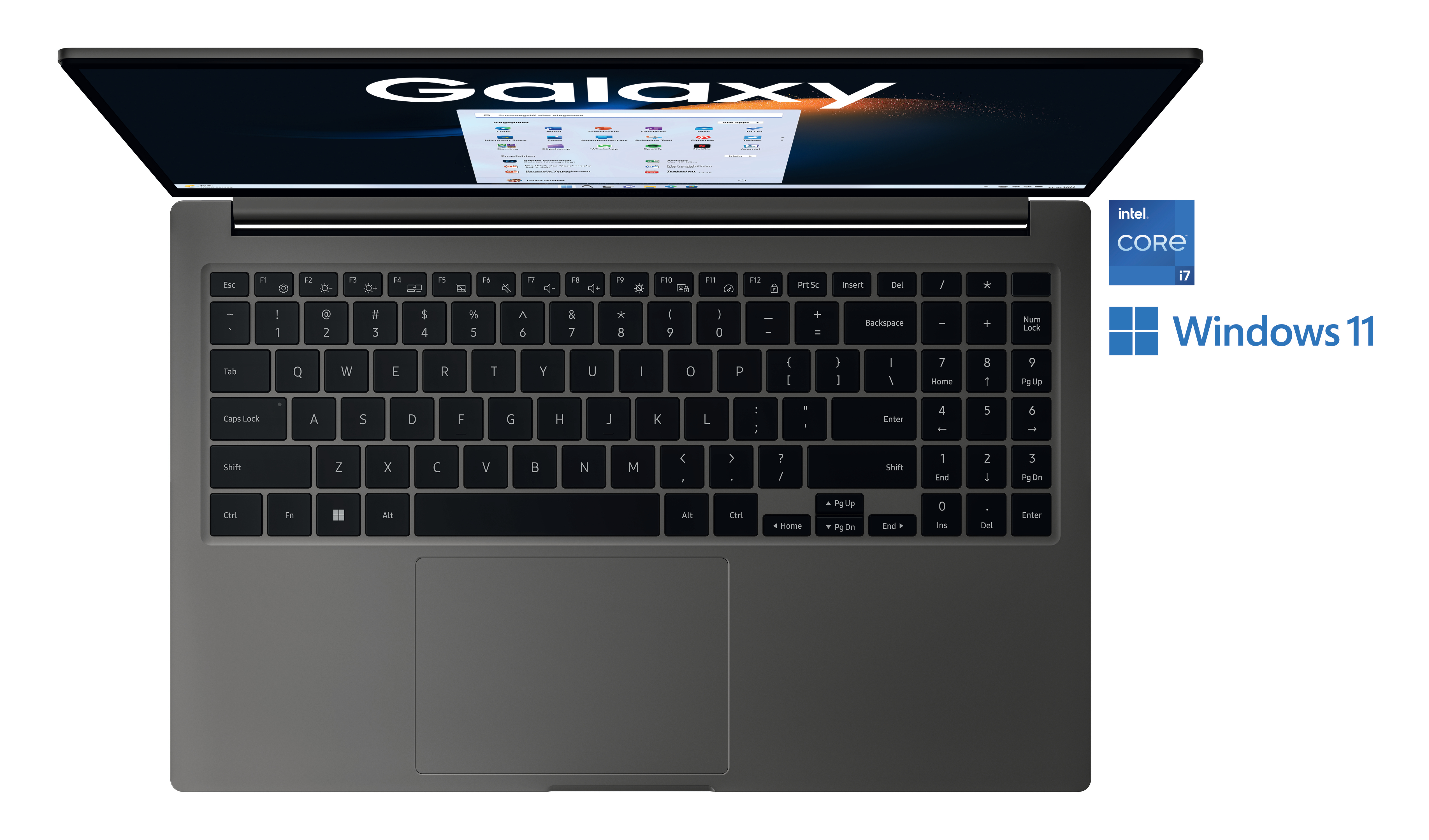 GB Iris® 15,6 Intel® Galaxy Notebook Book3, Zoll Core™ SAMSUNG Xe, SSD, Intel® GB i7 Graphite 16 Display, mit RAM, 512 Prozessor,