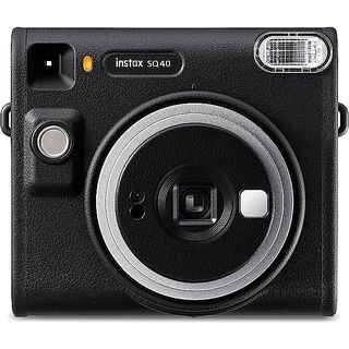 Cámara instantánea - Fujifilm Instax SQ40, Flash integrado, Exposición automática, Lente y espejo selfie, Negro