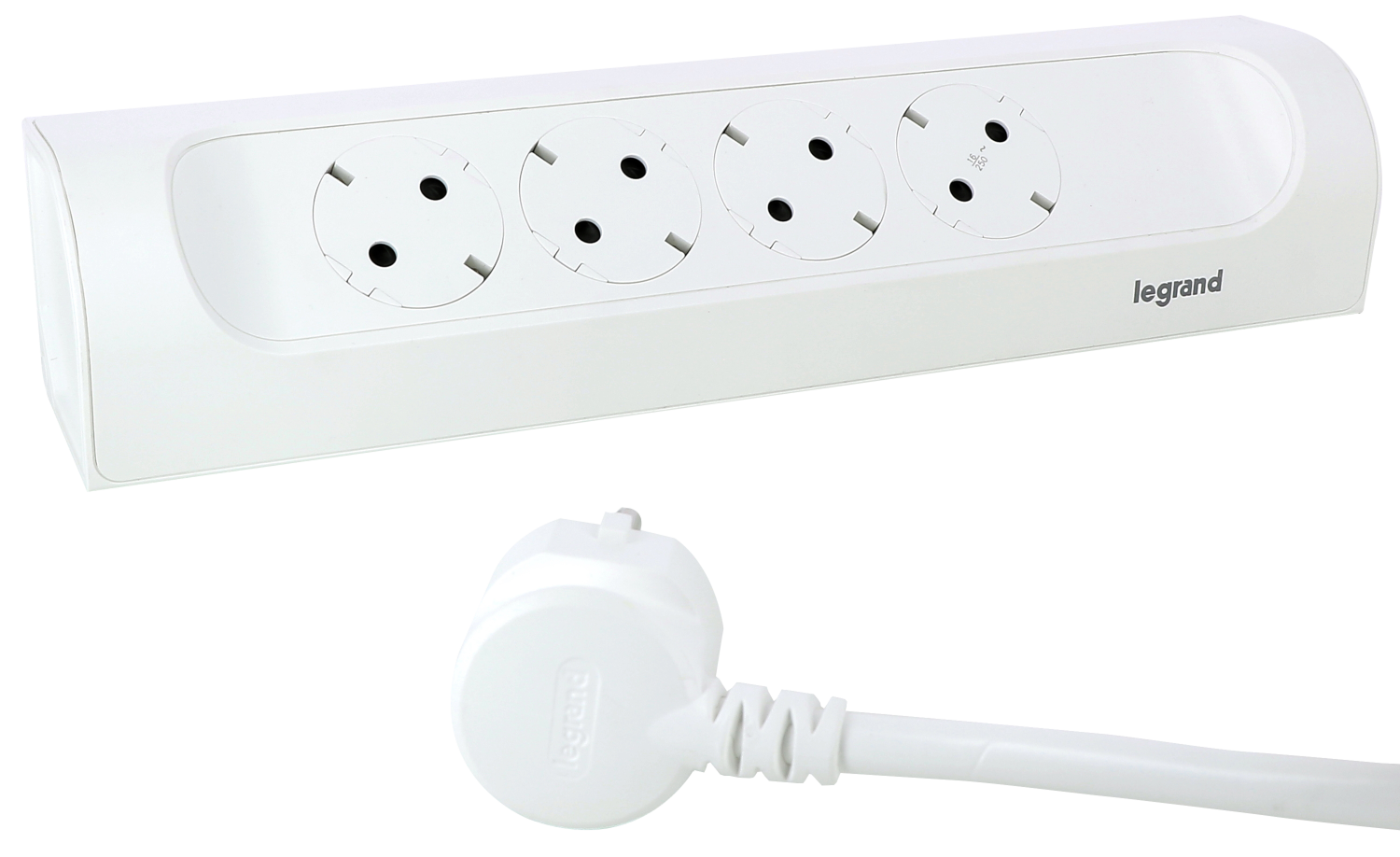 LEGRAND sarokba illeszkedő elosztósor 4x2P+F, 1 méter, fehér (694501)