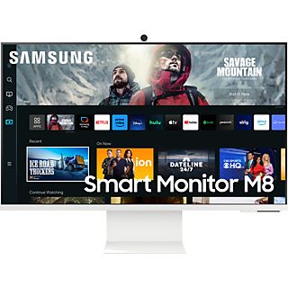 Monitor - Samsung Smart M8 LS32CM801UUXEN, 32", UHD 4K, 4 ms, 60 Hz, WiFi, Bluetooth, Blanco