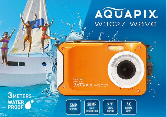 Aparat AQUAPIX W3027 Wave Pomarańczowy