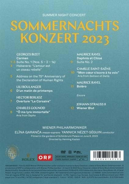 Ein Konzertprogrammcover mit Text in mehreren Sprachen.