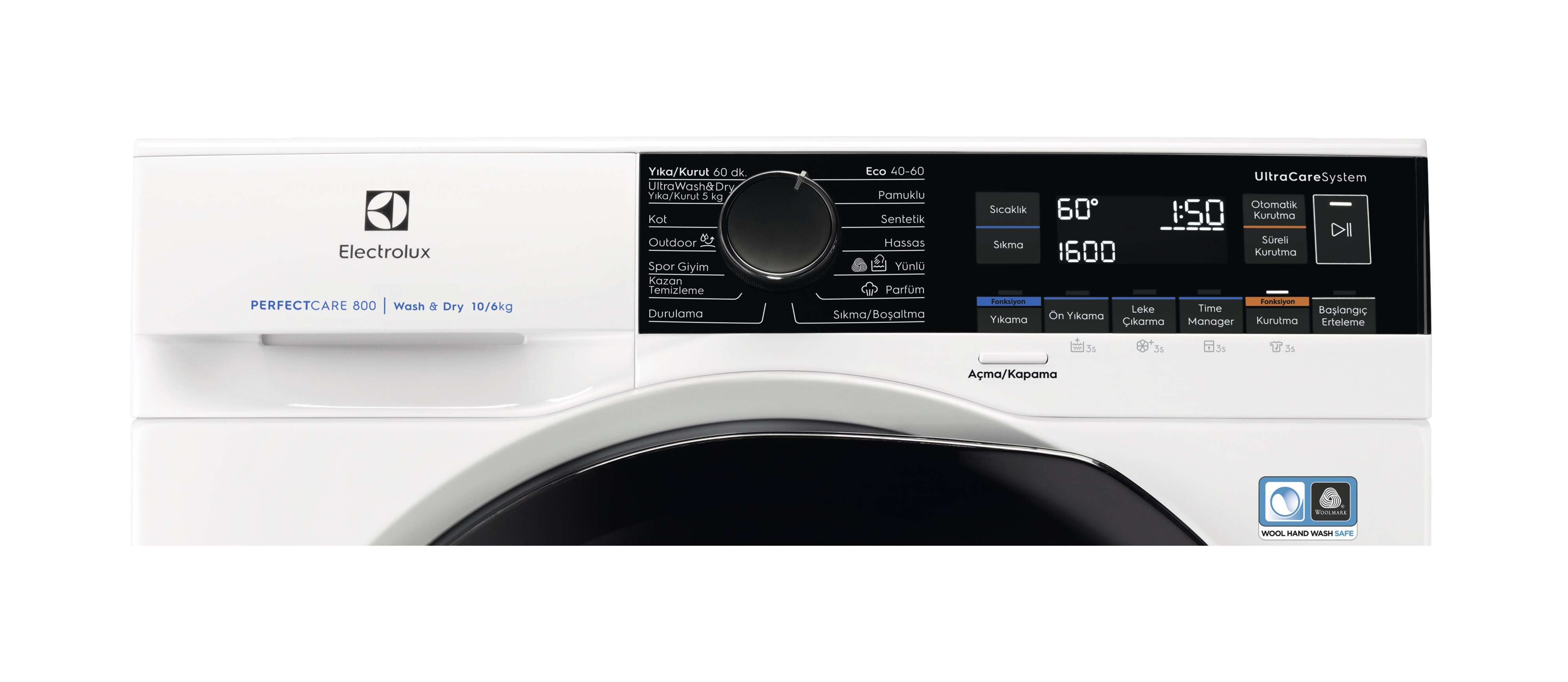 ELECTROLUX EW8WP2168LW A Enerji Sınıfı 1600 Devir 10kg Yıkama 6kg Kurutmalı Çama şır Makinesi Beyaz