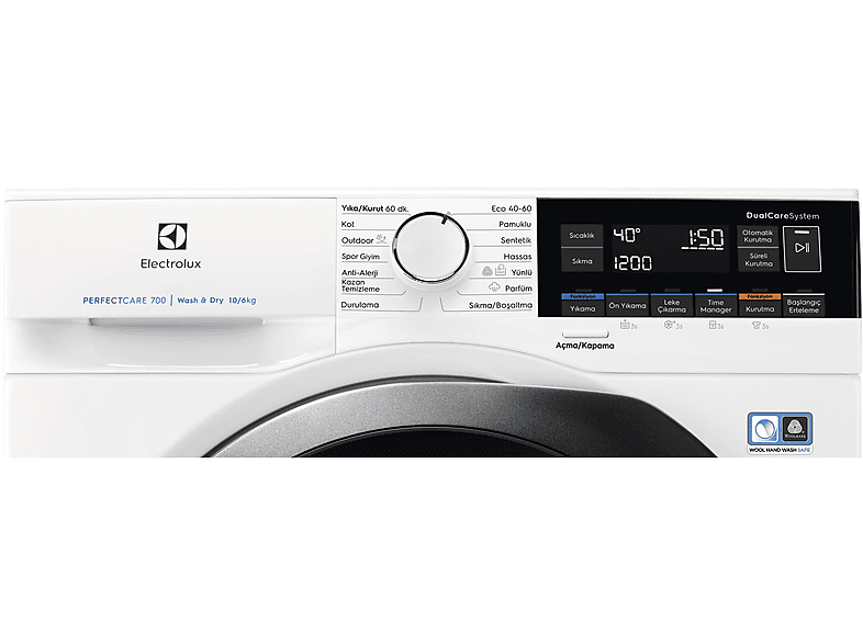 ELECTROLUX EW7WP361ST 6Kg 1600 Devir Kurutmalı Çamaşır Makinesi Beyaz_2