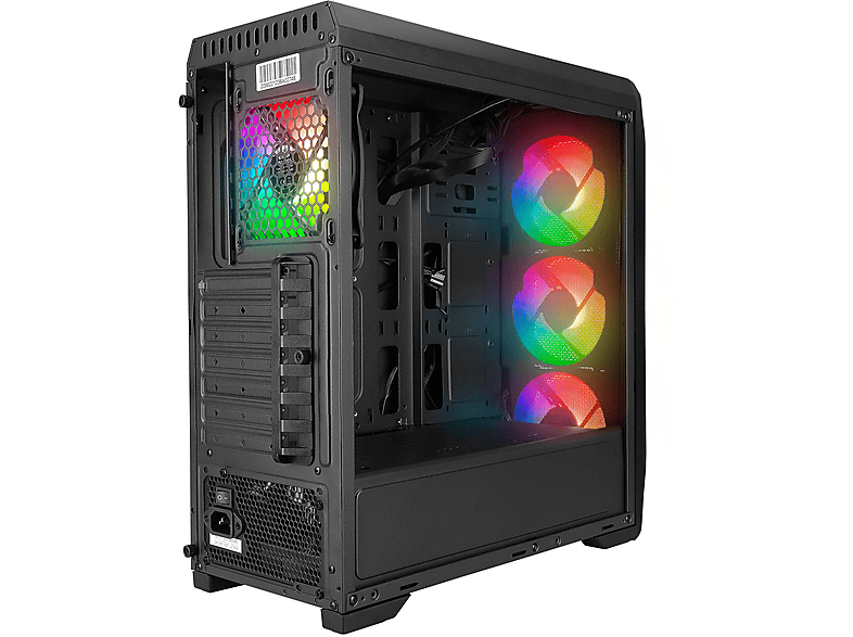 ZALMAN N5 MF (SE) 4 Adet RGB Fanlı MegaMax 600W 80 Siyah Mesh Metal Panel Gaming Bilgisayar Kasası_2