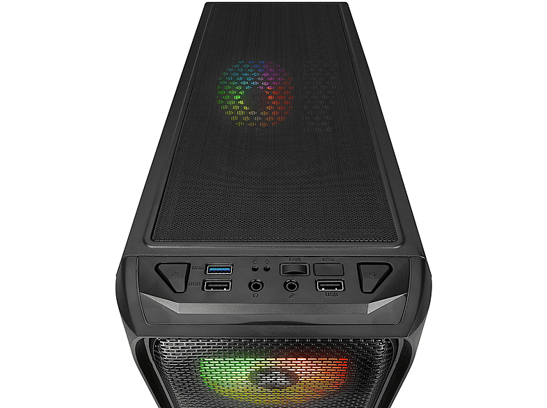 ZALMAN N5 MF (SE) 4 Adet RGB Fanlı MegaMax 600W 80 Siyah Mesh Metal Panel Gaming Bilgisayar Kasası_4