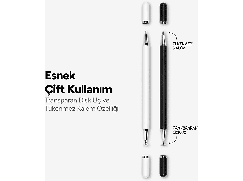 TTEC 2TP104B TouchPen S 2si1 Arada Dokunmatik Ekran Kalemi Beyaz_1