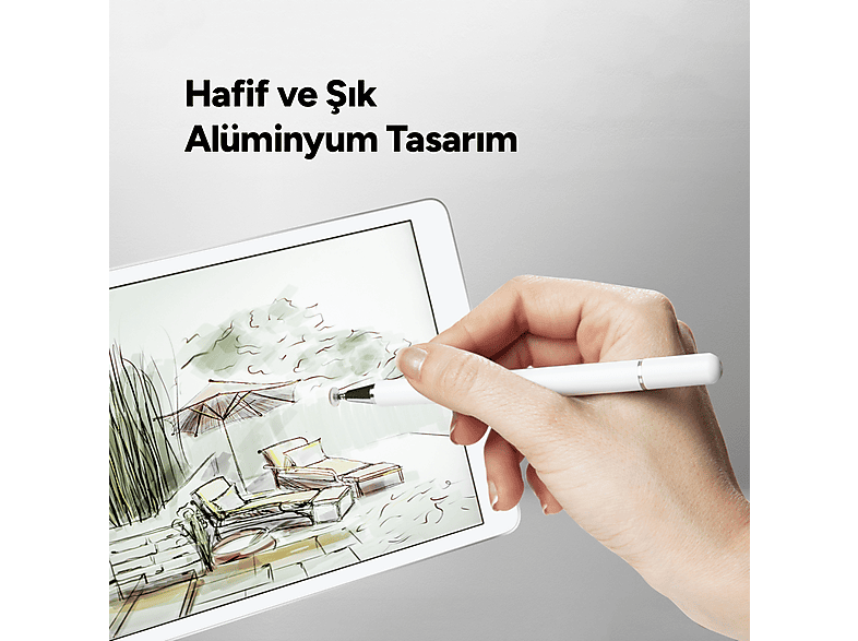 TTEC 2TP104B TouchPen S 2si1 Arada Dokunmatik Ekran Kalemi Beyaz_2