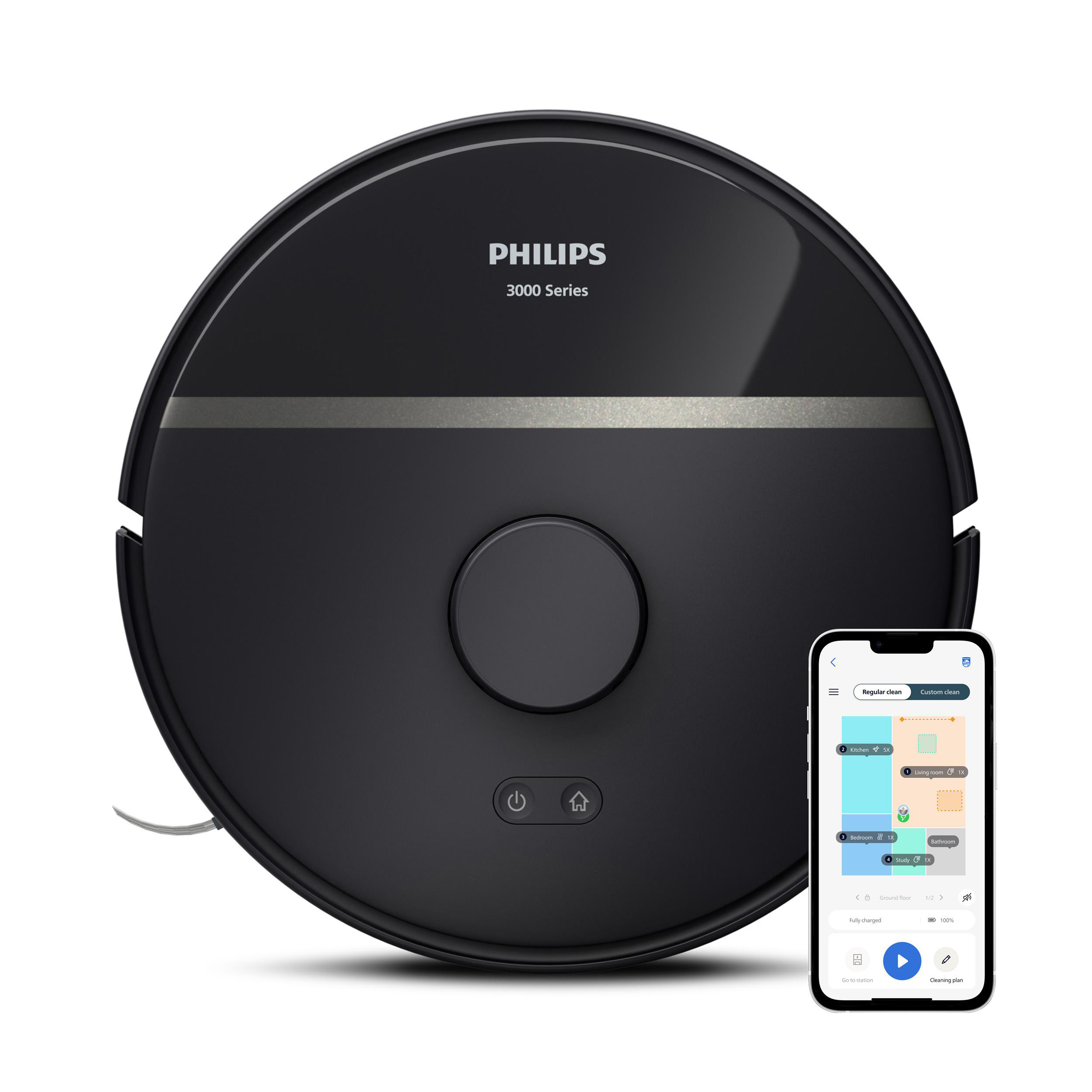 PHILIPS Aqua mit HomeRun connection Saugroboter XU3000/01 Wischfunktion Series und App 3000