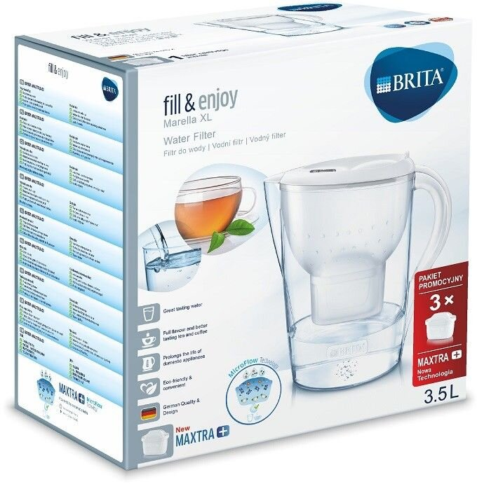 Dzbanek filtrujący BRITA MARELLA XL MAXTRA Plus Biały + 3 wkłady