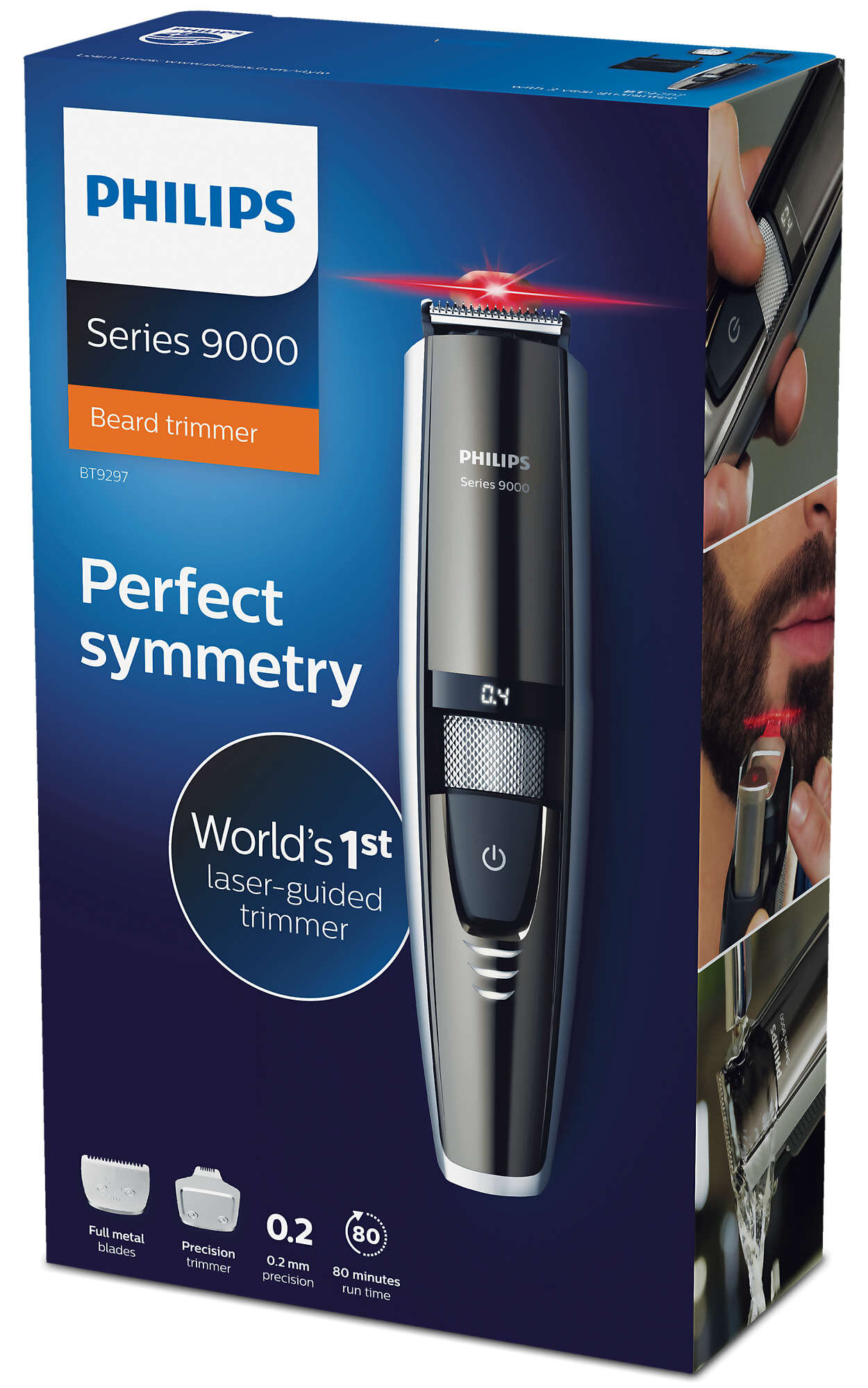 Trymer PHILIPS Beardtrimmer series 9000 BT9297/15 z prowadnicą laserową