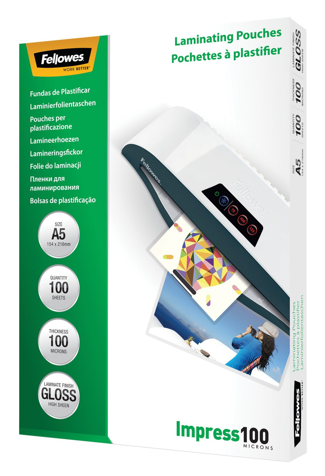 Folia do laminowania FELLOWES A5 100mic 100szt. 5351002