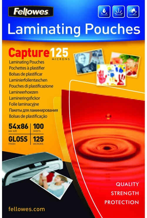 Folia do laminowania FELLOWES 54x86 mm 125mic 100szt