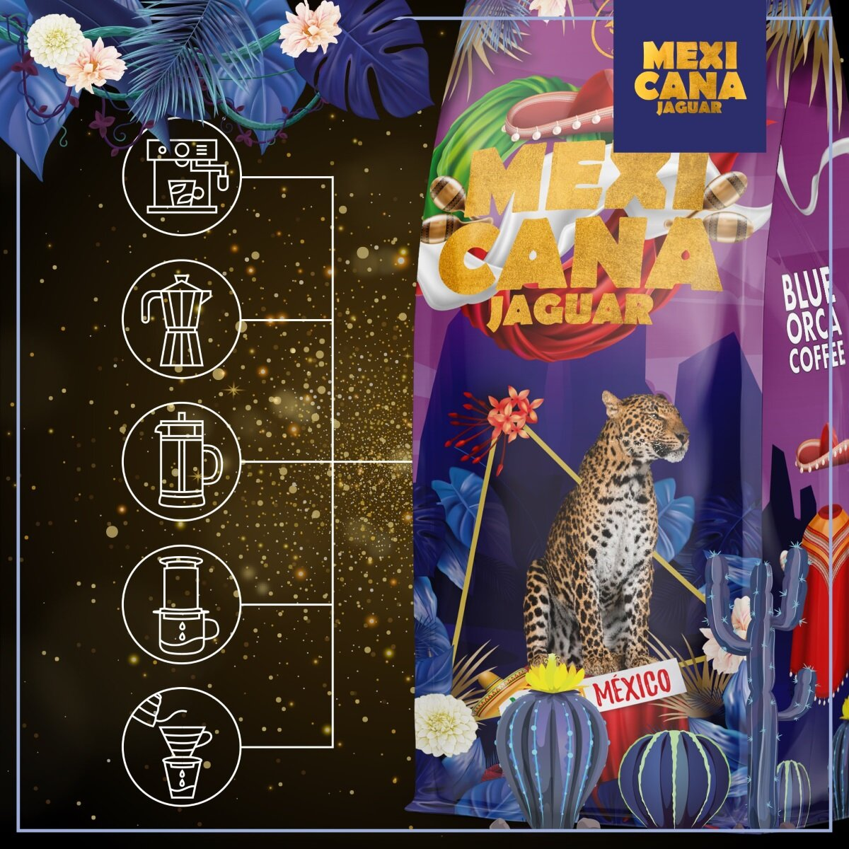 Kawa ziarnista BLUE ORCA 218669 Mexicana Jaguar 1kg