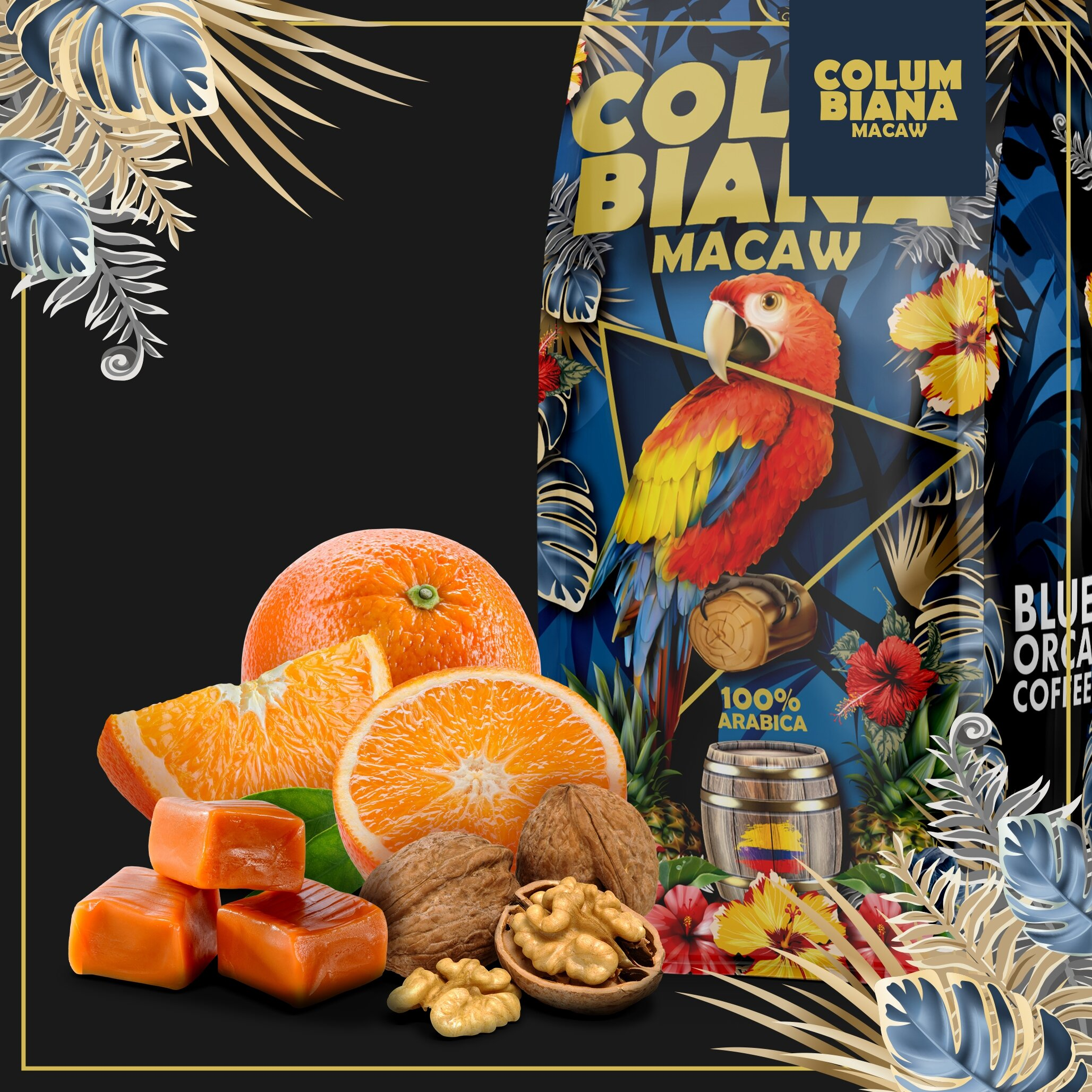 Kawa ziarnista BLUE ORCA 218694 Columbiana Macaw 1kg