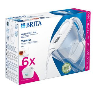 BRITA Marella Cool White + 6 Maxtra Pro