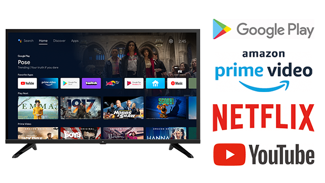 OK. OTV 40GF-5023C Full HD Google TV Smart LED televízió, 100 cm